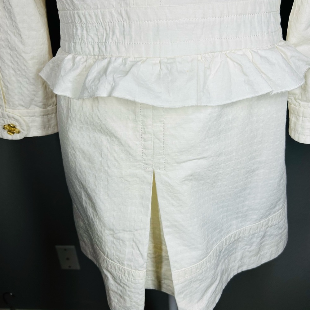 VTG Y2K 2000’s Juicy Couture Cream Double Breasted Trench Coat Size M - Picture 6 of 16